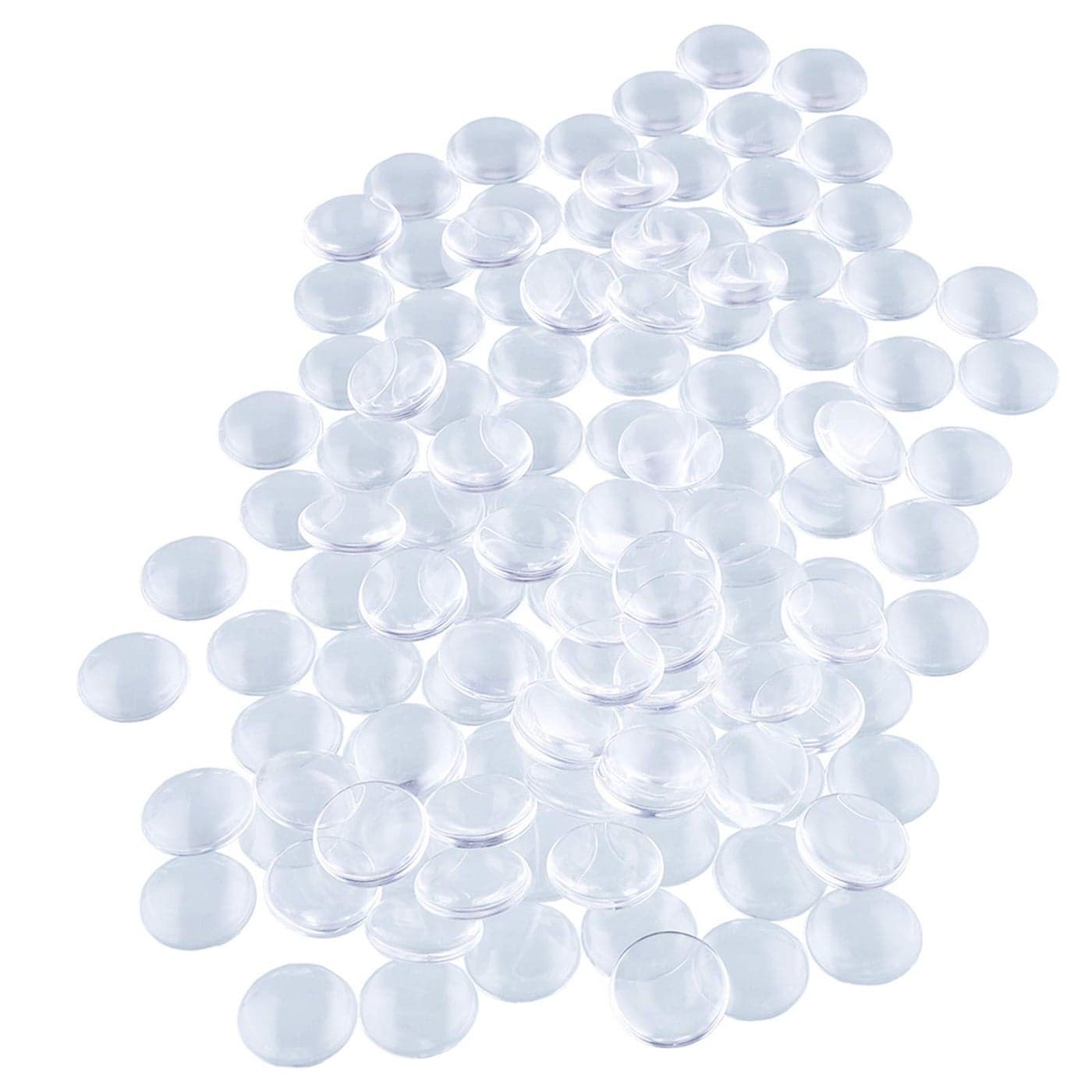 HAUTOCO 120 Pieces Transparent Glass Dome Cabochons Round Cabochons Tiles Noncalibrated Round 1 inch25mm for Craft Cameo Pendants Photo Jewelry Necklaces