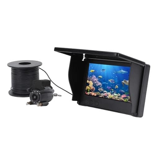 VBESTLIFE Underwater Fishing Camera, 1080P HD LED Camera with 220 Wide View and 4.3 Inch Monitor for Ice Lake Sea Boat Kayak Fishing