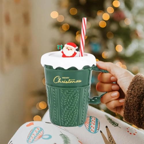 CORAL TREE Christmas Coffee Cup 400 ml Christmas Ceramic Coffee Cup