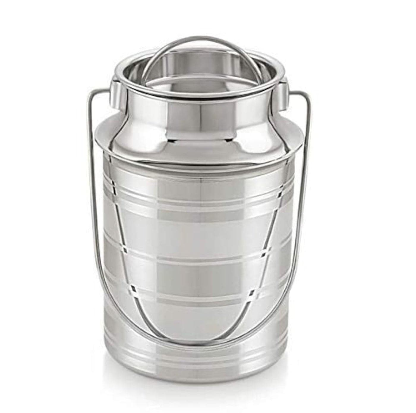 Super HK 7 L Steel Milk Container with LID Silver