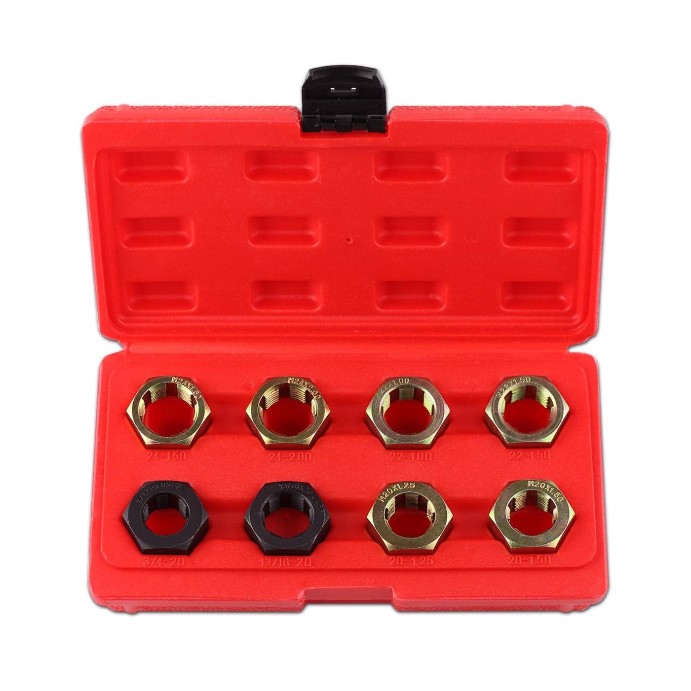 LEONTOOL 8 PCS Axle Spindle Thread Chaser Set Thread Repair Kit HighStrength Thread Restorer Tool Axle Spindle Fractional Cleaning and Rethreading Set Metric M20 M22 M24 UNEF 1316 34