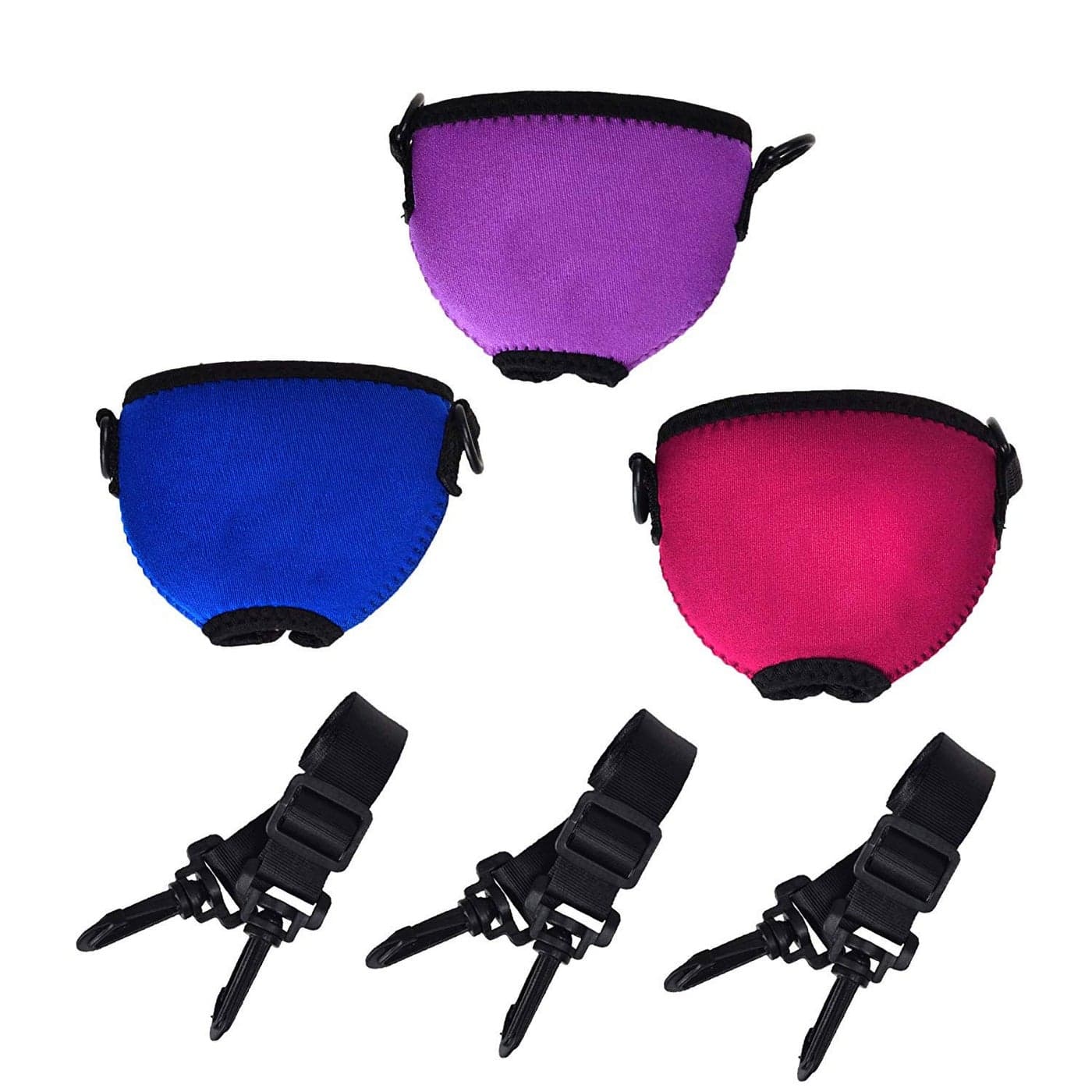 Beautyflier Wine Glass InsulatorDrink HolderNeoprene Sleeve with Adjustable Neck Strap For Wine Walk BlueBurgundyPurple