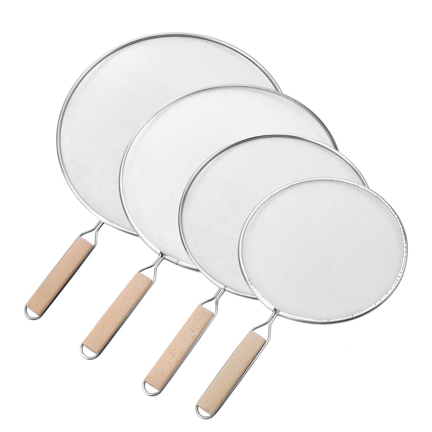 Oedema Set of 4 Splatter Screen Stainless Steel Grease Splatter Guard Fine Mesh Splatter Screen for Frying Pan Skillet Pot Grease Oil Guard 131142984823