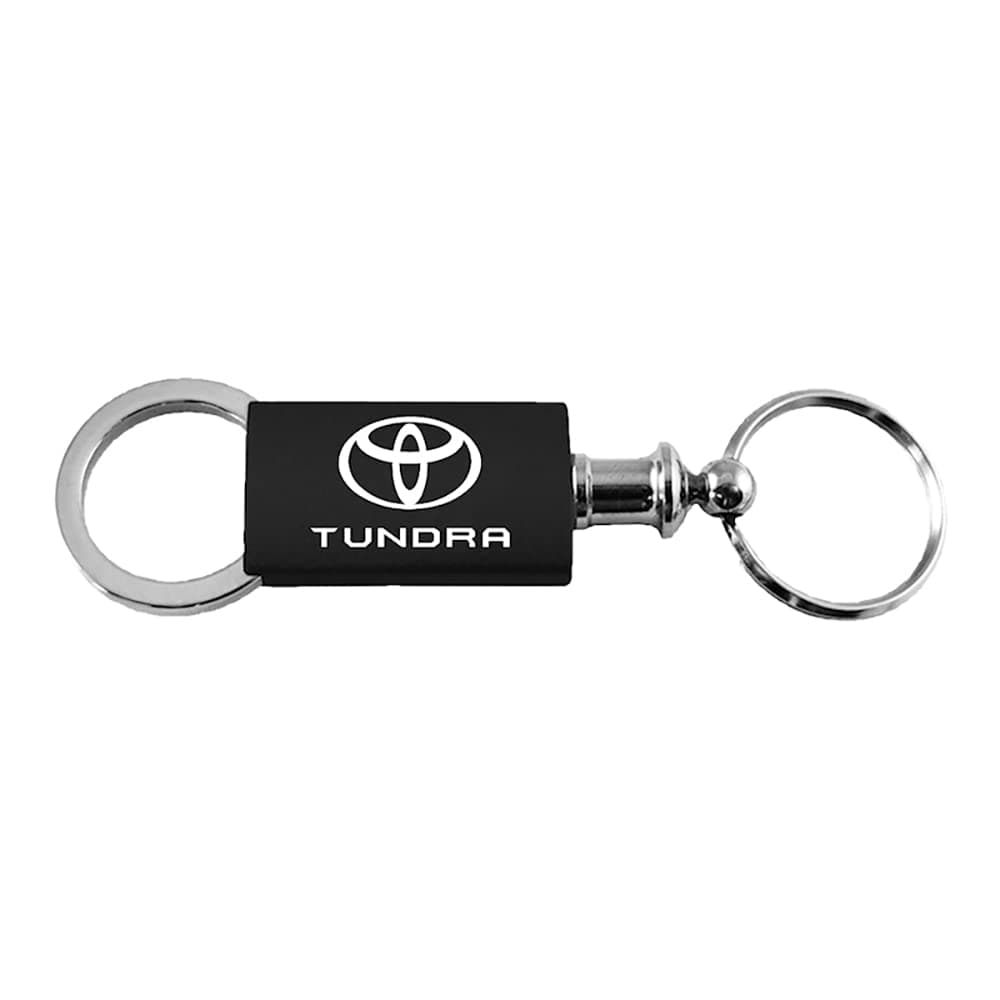 AuTOMOTIVE GOLD Anodized Aluminum Valet Keychain for Toyota Tundra Black
