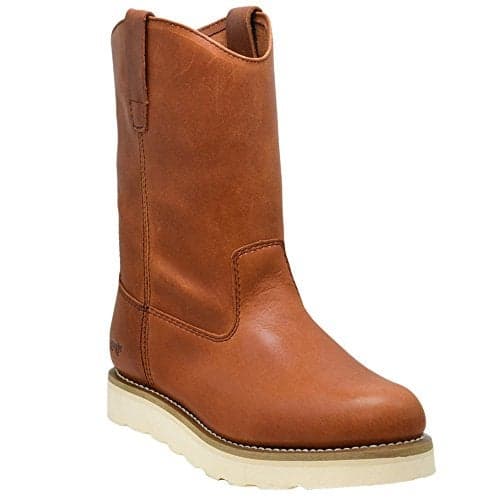Golden Fox 12" Work Boot Pull On Wellington Wedge Lightweight Outsole for Construction Farming and Ranching (8.5 D(M) US, Brun)