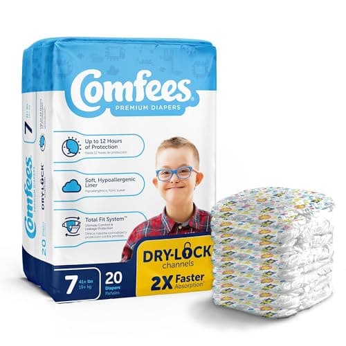 Comfees Baby Baby Diaper Size 7 Over 41 lbs CMF7 20 Ct