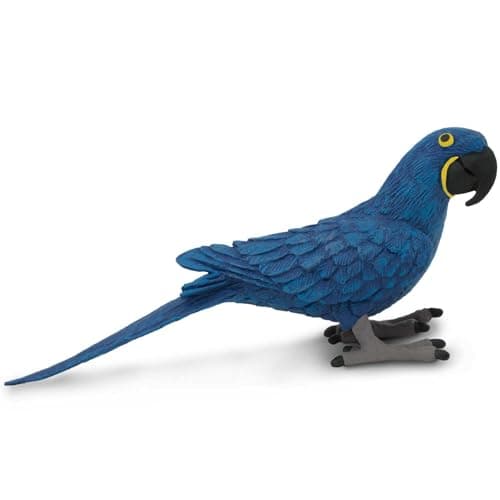 Safari Ltd Hyacinth Macaw Figurine Lifelike 45 Bird Figure Educational Toy for Boys Girls and Kids Ages 3