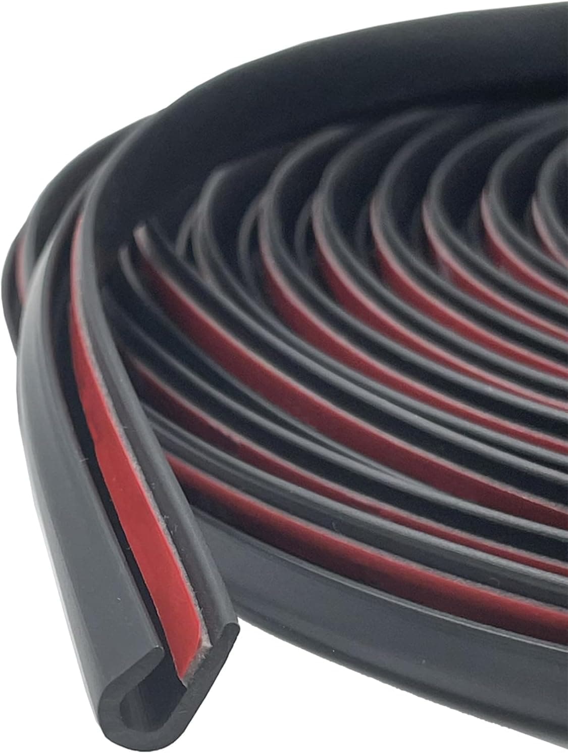 Socein Door Edge Guard U Channel Rubber Edge Trim Self Adhesive - 20Ft, Black