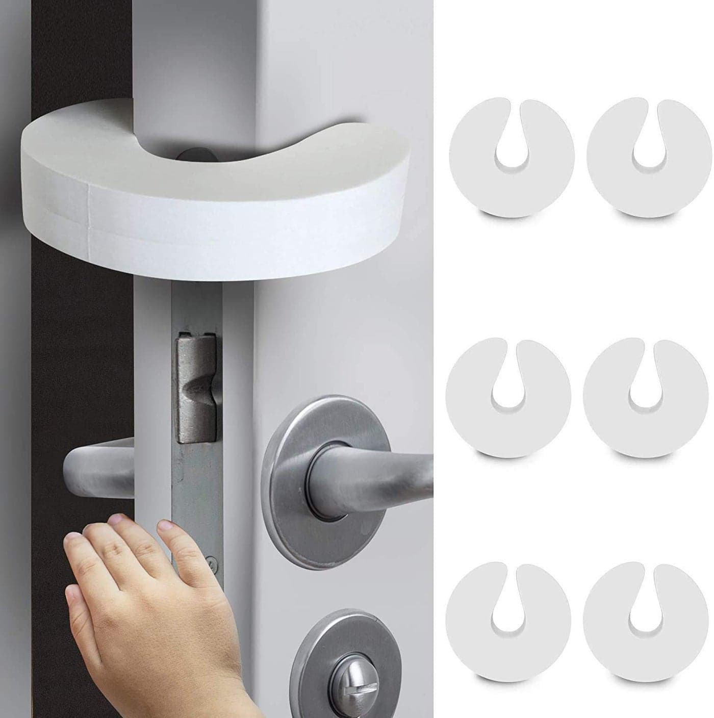 Door Pinch Guard 6 Pack Baby Door Slam Stopper Soft Foam Door Stopper Prevents Finger Pinch Injuries Slamming Doors and Child or Pet from Getting Locked in Room