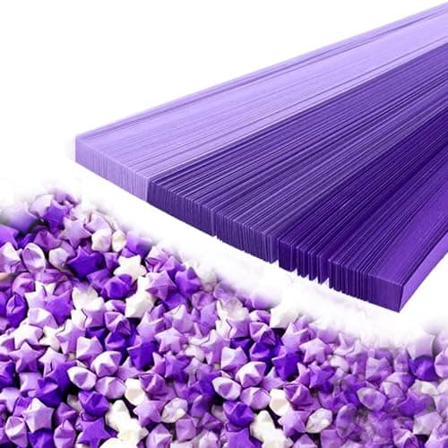 Star Folding Strip Colored Paper Star Handicrafts Folding Purple Gradient 1350 sheets