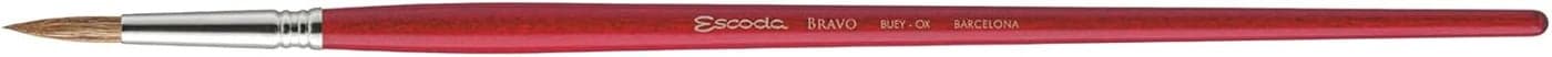 Escoda Bravo Series 3419 Artist Oil and Acrylic Paint Brush Light Ox Hair Round Size 24