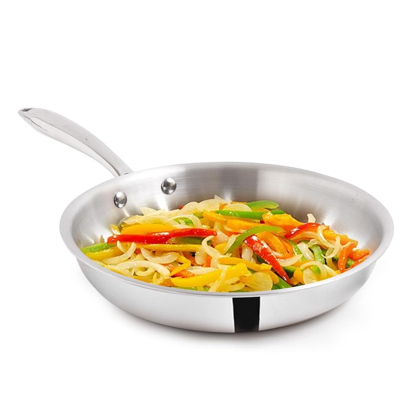 The Indus Valley Triply Stainless Steel Fry Pan Medium 24cm94 inch 17Ltr 1kg Induction Friendly Nonstick 3Layer Body 100 Pure ToxinFree No Chemical Coating