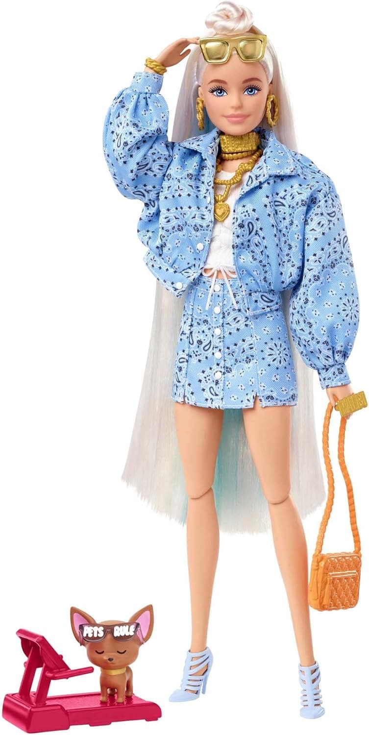 Barbie Extra Doll with Pet Chihuahua and Accessories