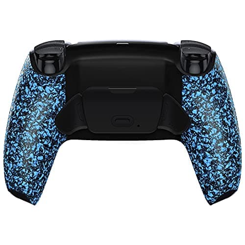 eXtremeRate Textured Blue Back Paddles Programable Rise 20 Remap Kit for PS5 Controller BDM010 020 Upgrade Board Redesigned Back Shell Back Buttons Set for PS5 Controller Without Controller