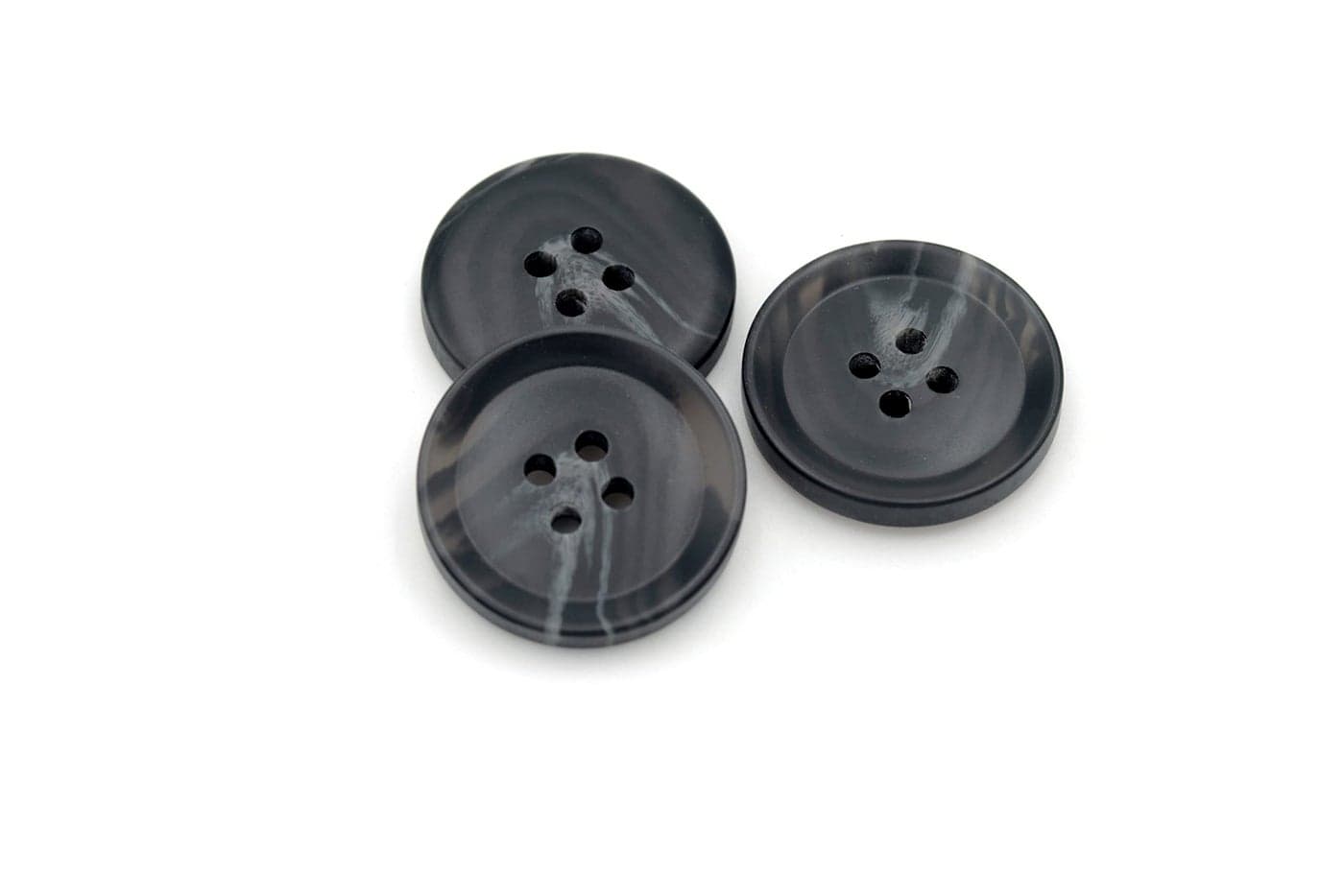 Resin Button 20PCS 4Holes Sewing Craft Round Shape for Clothes Blazer Blouse 15mm Black