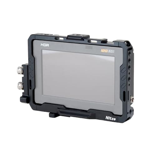 Nitze Monitor Cage for Blackmagic Video Assist 5 12G 3G with HDMI and USBC Cable Clamps JTB01A