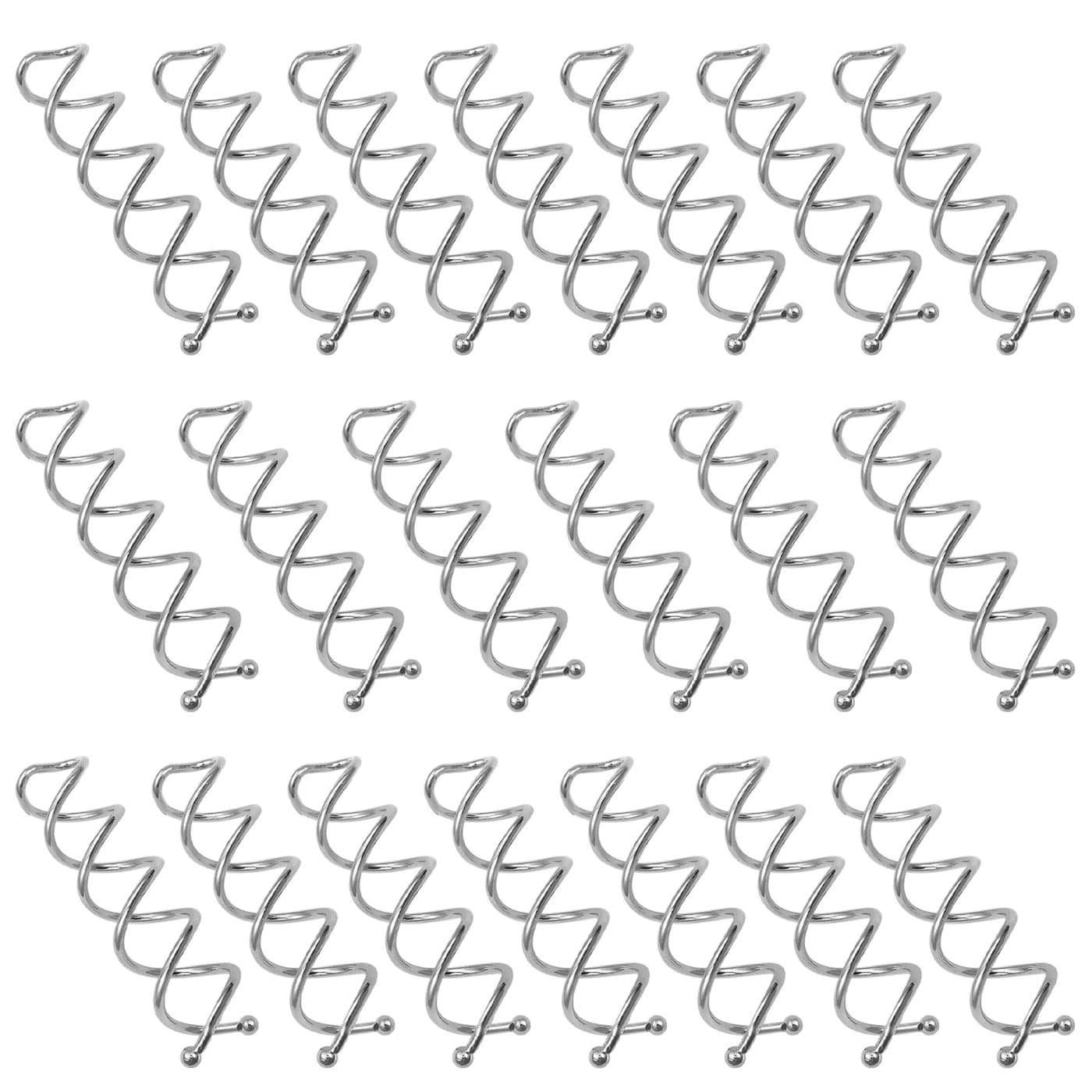 TUUXI 20 pcs Spiral Bobby Hair Pins Silver Hair Screws Hair Twister Hair Accessories for Women Fast Bun Thick Hair Style