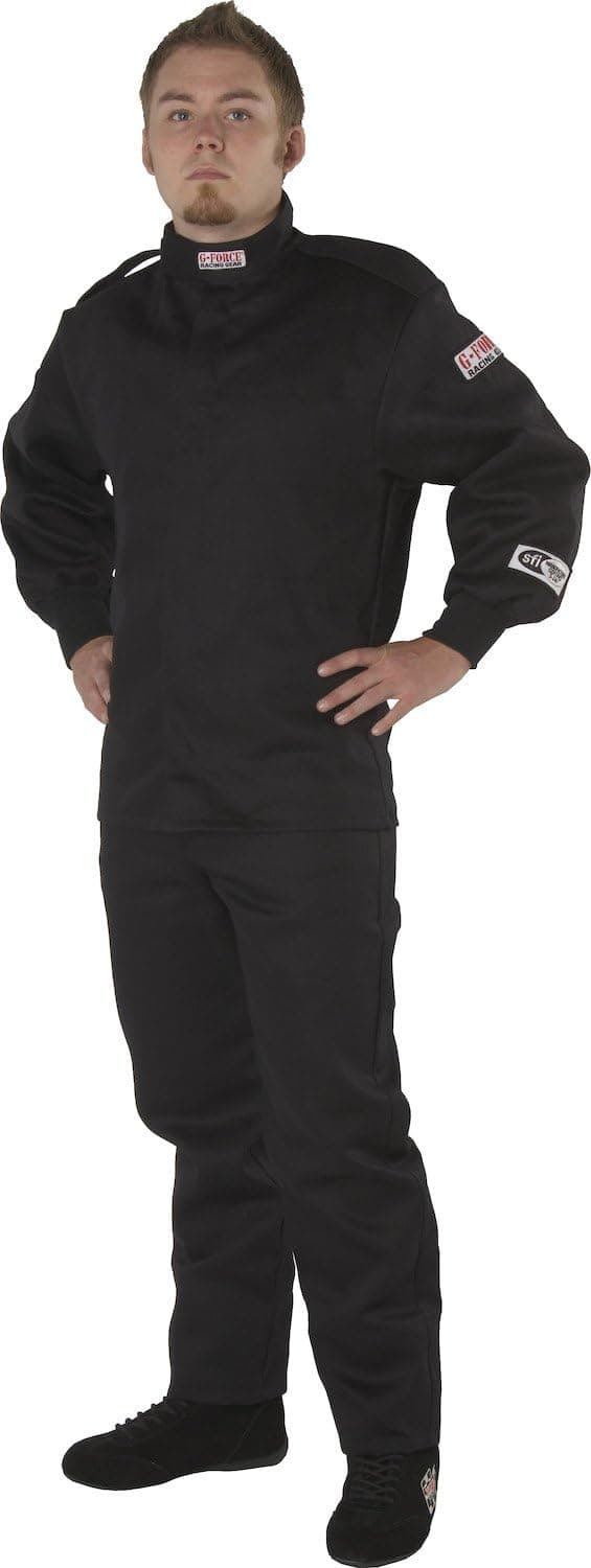 GFORCE Racing Gear 4127XXLBK GF 125 Black XXLarge Single Layer Racing Pants
