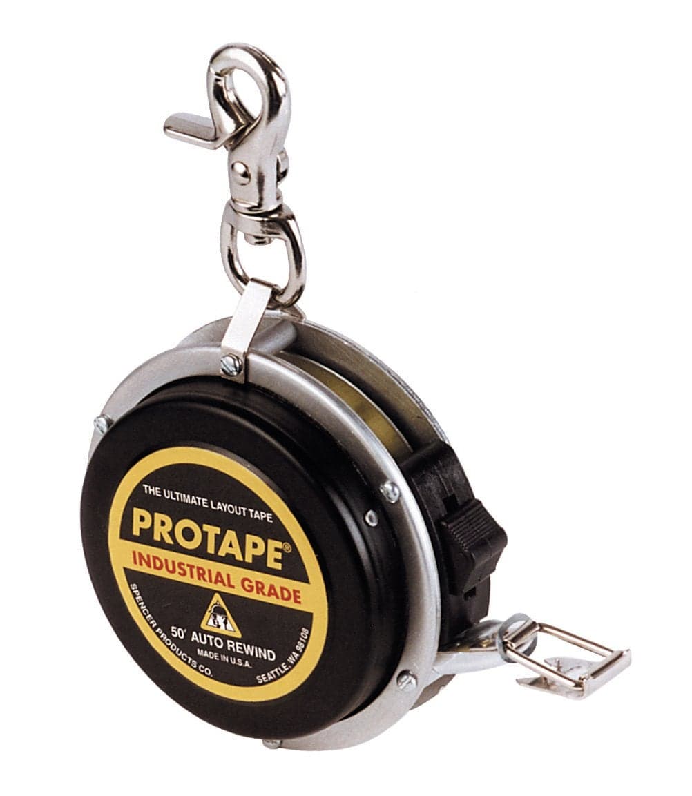 ProTape 38 x 50 AutoRewind Tape Measure w Nylon Coated Blade 45622 950B 8ths 8ths by US Tape