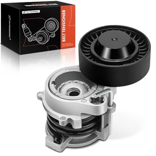 A-Premium A/C Belt Tensioner Assembly with Pulley Compatible with BMW 325i 325xi 325Ci 330i 330xi 330Ci 525i 530i 2003-2005 X3 2004-2006 X5 2002-2006 L6 2.5L 3.0L, Replace# 11287512758