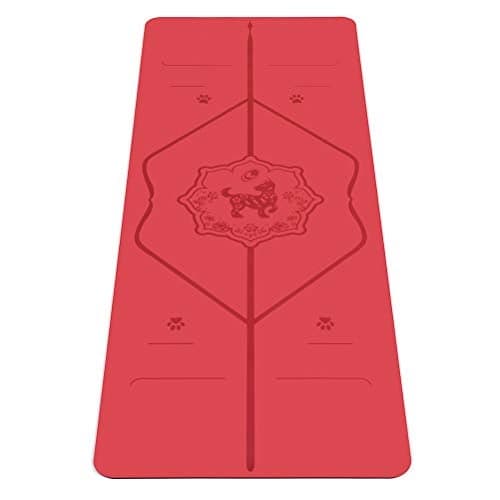 Liforme Year of The Dog Yoga mat ñ Patented Alignment System, Warrior-like Grip, Non-Slip, Eco-friendly, Sweat-resistant, Long, Wide and Thick for comfortñ Special Edition Dog - Red