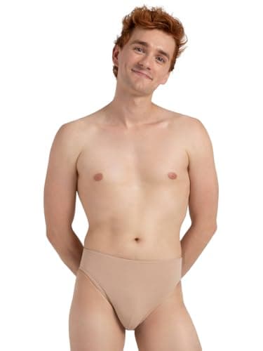 Capezio Men's Full-seat Dance Brief, Nude, Medium
