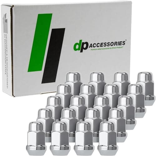 DPAccessories Chrome M12x150 Lug Nuts Closed End Bulge Acorn 36mm 14 Tall 19mm 34 Hex Set of 20 D3116HT230520