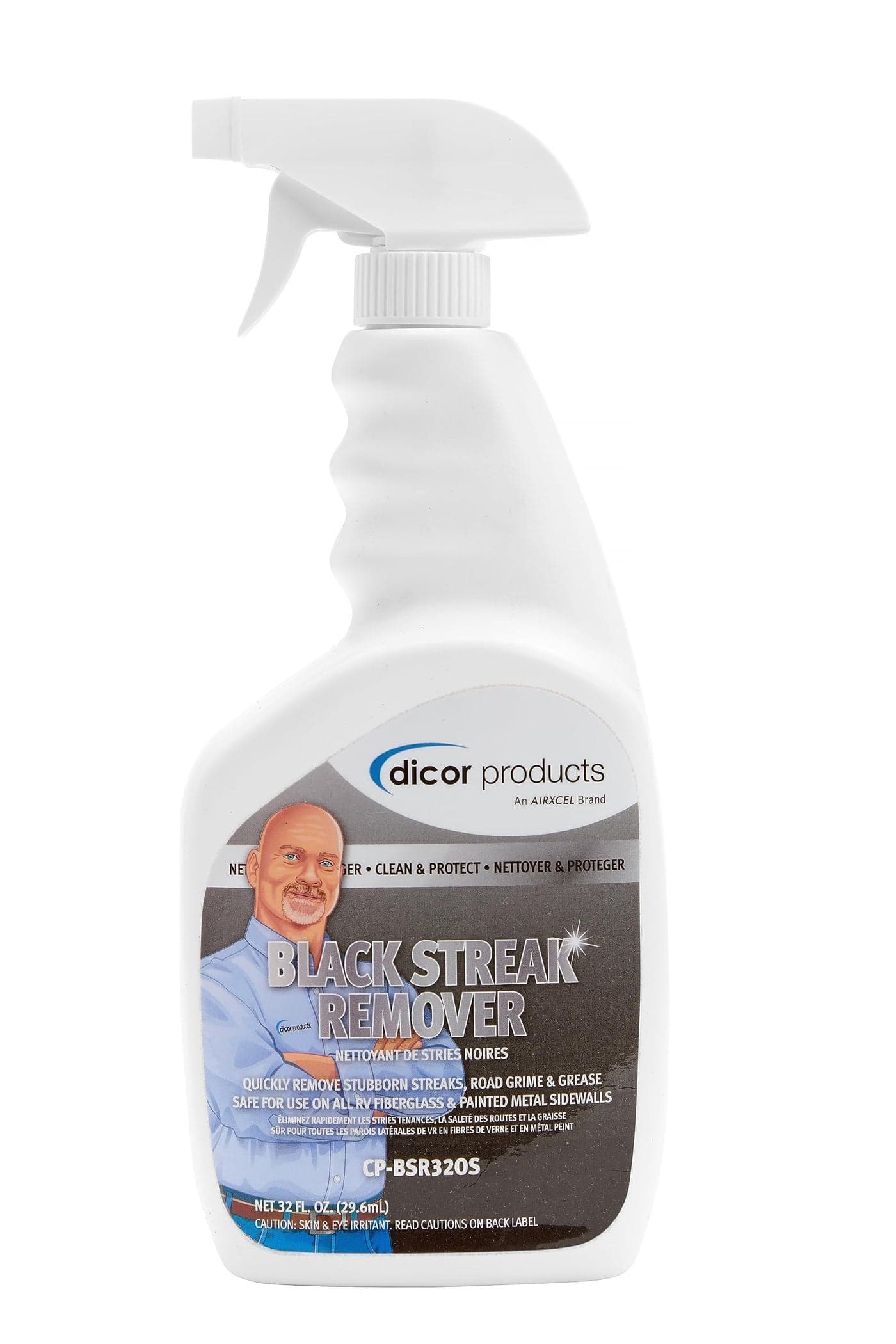Dicor CPBSR320S Black Streak Remover Cleaner Spray for RV Roofs and Exterior White