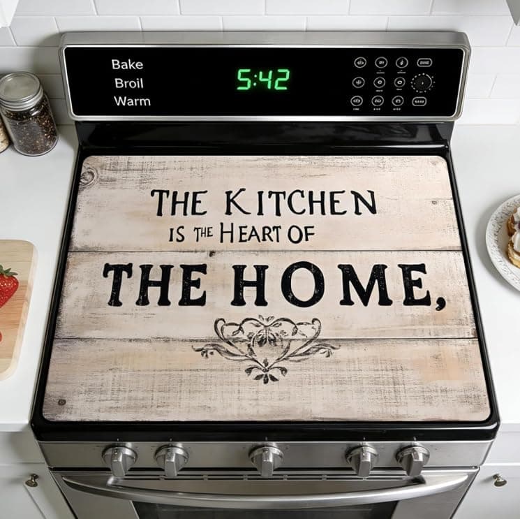 Stove Top Cover for Electric Stoves AllinOne HeatResistant Protector Mat NonSlip Kitchen Counter Mat 28x20