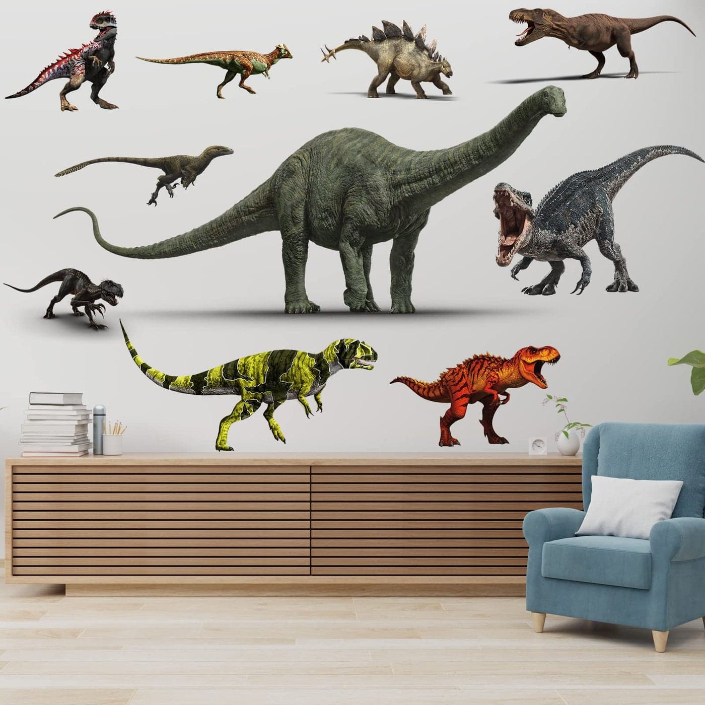 Dinosaur Wall Decals Large Size Vinyl SelfAdhesive Dinosaur Wall Decals Safe Waterproof for Boys Kids Adult Bedroom Living Room Nursery Classroom Bathroom Home Decoration157X314