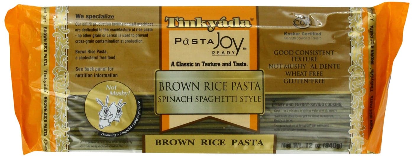Spinach and Brown Rice Spaghetti Pasta 12 Ounces (Case of 12)