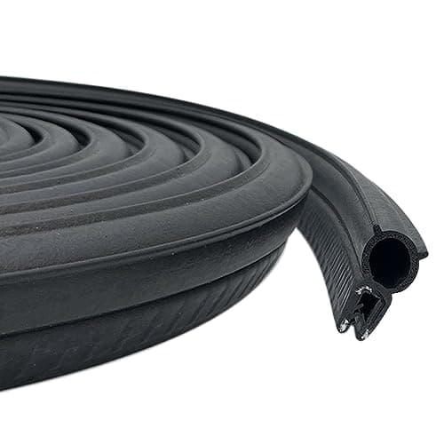 Aroilder Car Door Rubber Seal Strip with Top Bulb, Fit 1/16" Edge, Automotive Weather Stripping Soundproofing Edge Guard Trim for Cars, Boats, RVs, Trucks and Home Applications, 10Ft