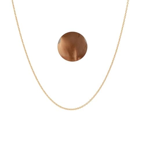 VAMA FASHIONS Simple Anti Tarnish Gold Stainless Steel Western Cable Necklace Chain Neck Chains for Girls - 14 Inches - 1mm Thin Thickness