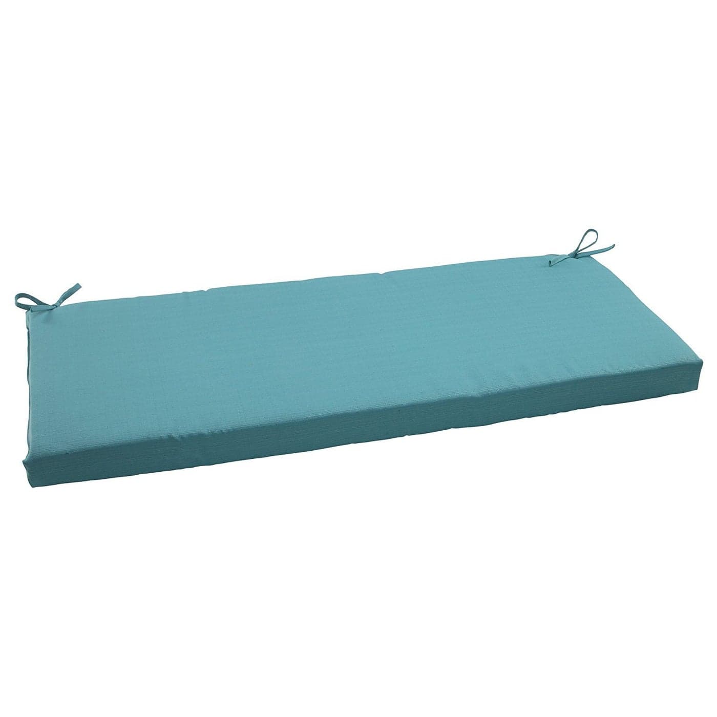 Pillow Perfect Forsyth Solid IndoorOutdoor Wicker Patio BenchSwing Cushion Weather and Fade Resistant 18 x 45 Blue