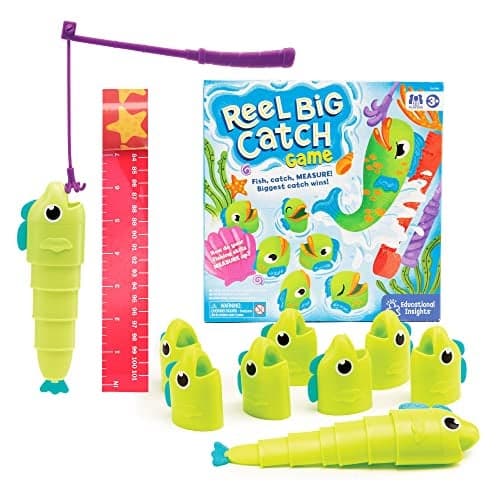 Educational Insights Reel Big Catch Game Preschool Math Games for 4 Year Olds Who Can Catch the Longest Fish Game Kindergarten Learning Activities Fishing and Counting Games for Kids Ages 35