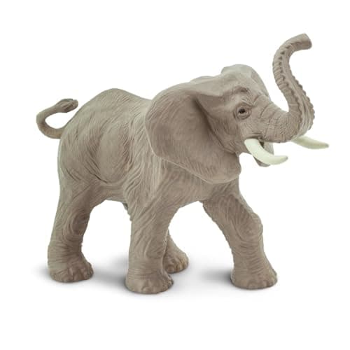 Safari Ltd African Elephant Figurine Detailed 625 Plastic Model Figure Educational Toy for Boys Girls Kids Ages 3