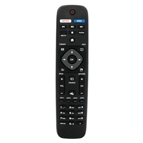 WINFLIKE Smart TV Remote Control Replace NH500UP Fit for Philips Smart LED LCD HDTV TV with Vudu YouTube APP Keys 32PFL4902/F7 40PFL4901/F7 55PFL6902/F7 50PFL5601/F7 65PFL5602/F7 43PFL4901/F7