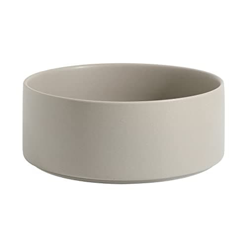 Havniva Non-Slip 8.2inch Ceramic Dog Food and Water Bowl for Large Breed Dogs, Pet Bowl for Replacement (Single Bowl, Grey)