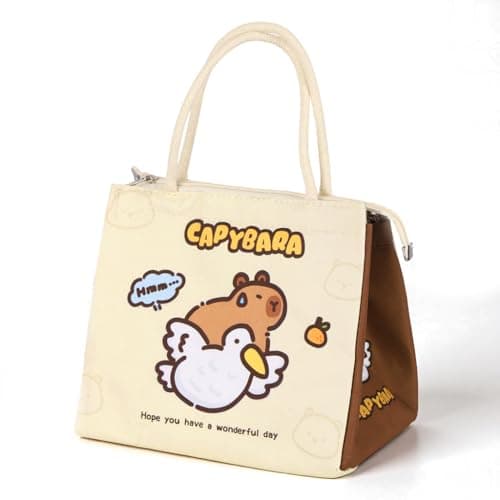 HASTHIP® Insulated Lunch Bag for Women & Men - Lunch Bag Capybara Print Fashion Cute Large Capacity Travel Lunchs/Tiffin/Storage Bags for Office, Travel, Picnic