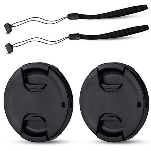 JJC 2Pack 49mm Front Lens Cap Cover with Cap Keeper for Canon EF 50mm f18Not for EF 50mm f14 or f12L Lens EFM 1545mm f3563 Sony E 55210mm f4563 E 50mm f18 More 49mm Thread Lenses