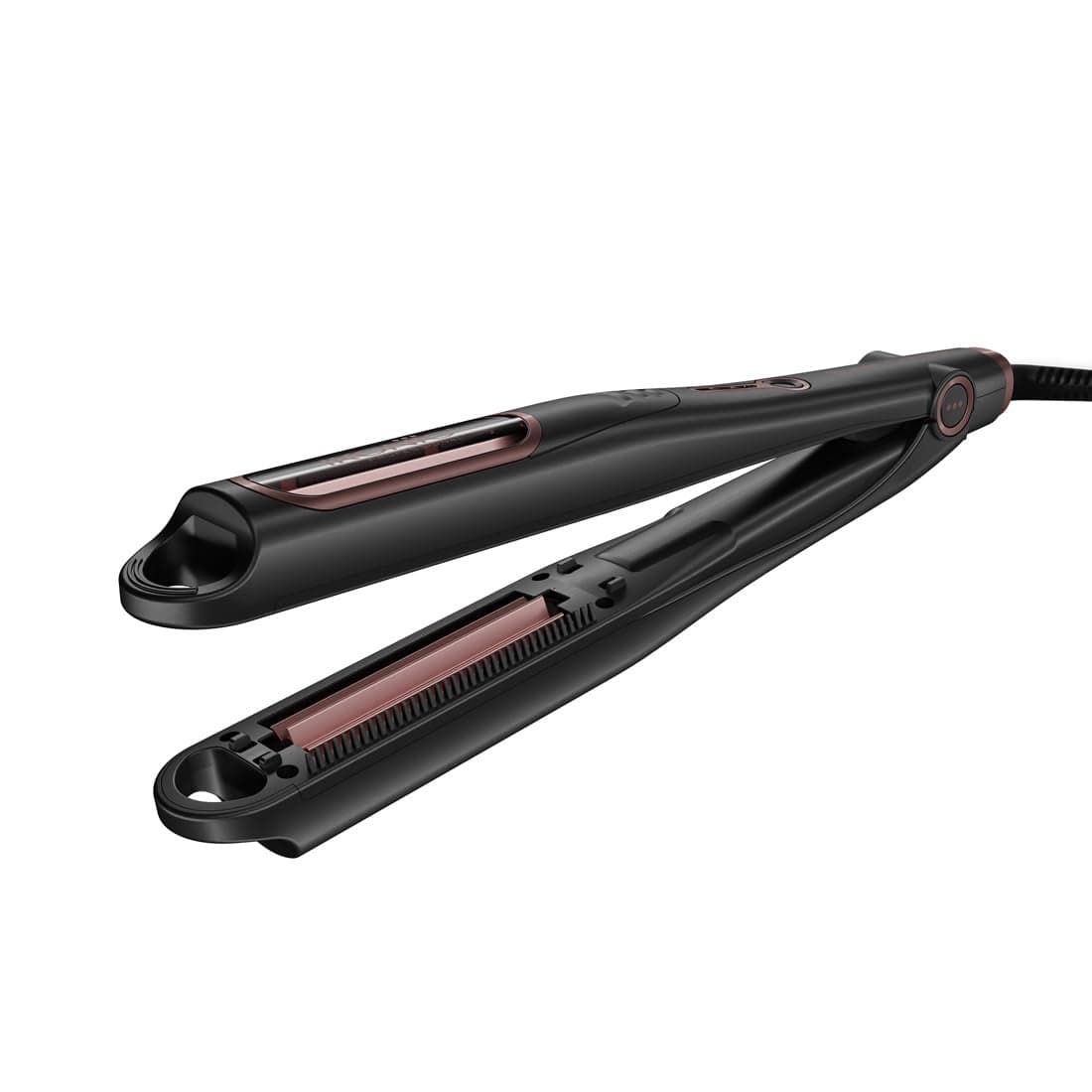 Ikonic Professional Super Crimper with Advance Ceramic Heating Technology No Traditional Manual Pressing of the Plates AutoRolling Tourmaline Ceramic Plates Quick heating For Smooth Frizzfree Hair For All Hair Type