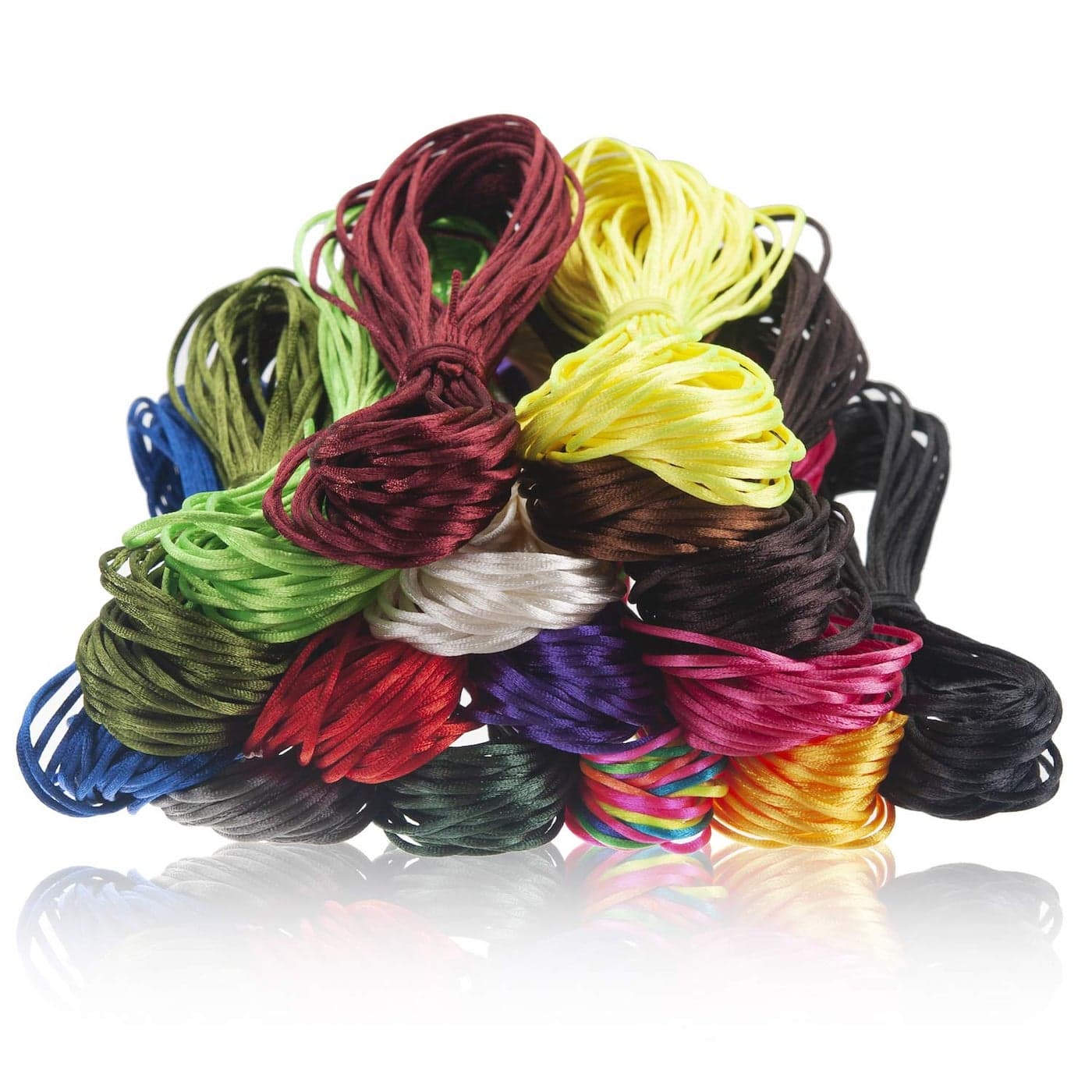 1 mm Nylon Cord for Bracelet Making Silk Rattail Satin Cord for Chinese Knotting 16 Bundles 175 Yards Totally Nylon String Beading Thread Rope for Jewelry Necklace Trim Kumihimo and Macrame