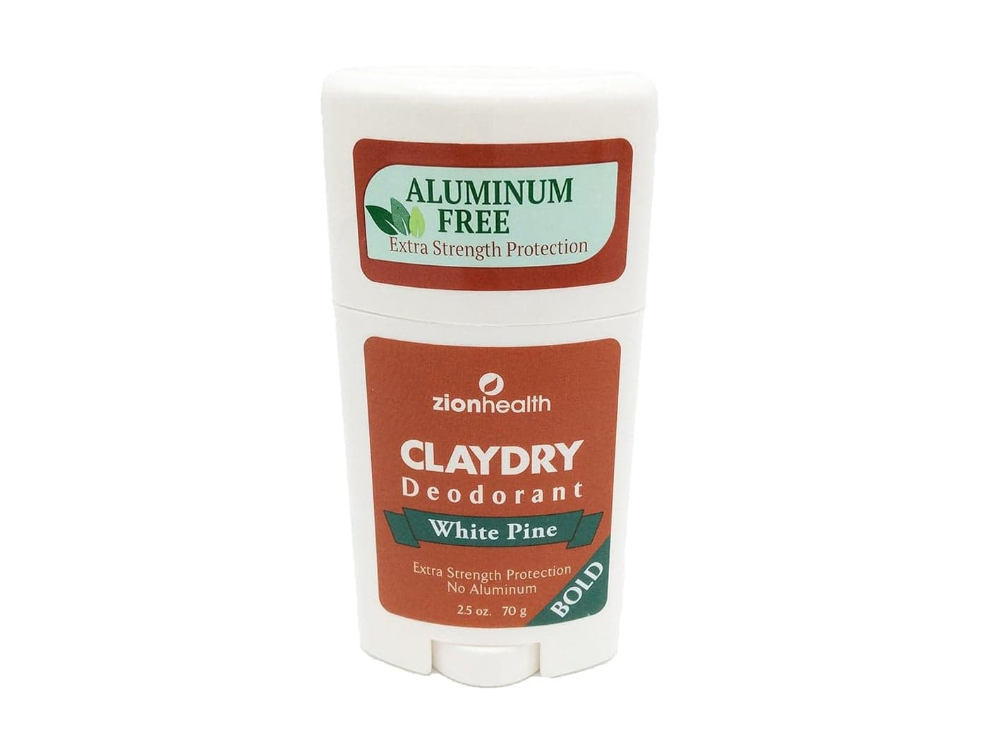 Zion Health Clay Dry Bold Deodorant Stick 2.5 oz White Pine