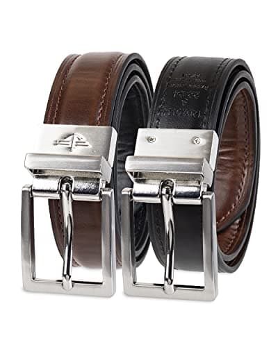 Dockers Boys' Reversible Dress and Casual Belts, Brown/Black Dressy, Small