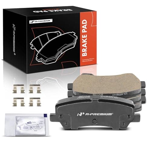 A-Premium Rear Ceramic Disc Brake Pads Set Compatible with Ford Mustang 2015-2020, 4 Pcs