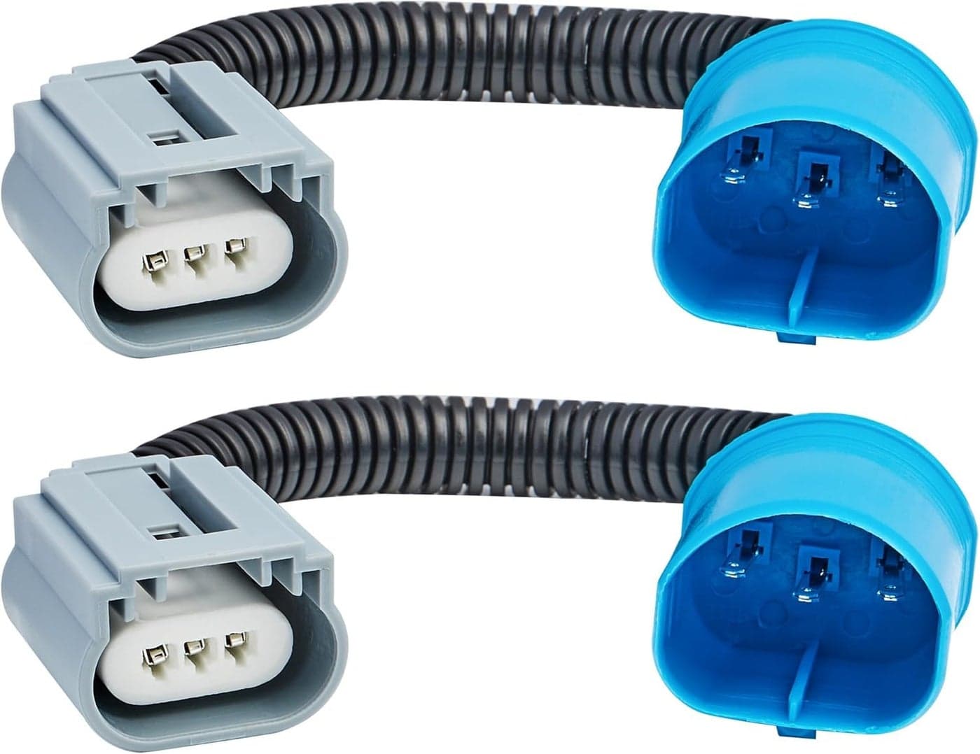 RED WOLF 9004 HB1 9007 HB5 to H13 9008 Headlight Extension Wiring Harness Socket Fog Light Headlamp Conversion Retrofit Fit 1994-2007 Ford F150, Dodge Ram 1500 2500 3500 Male Female Connector