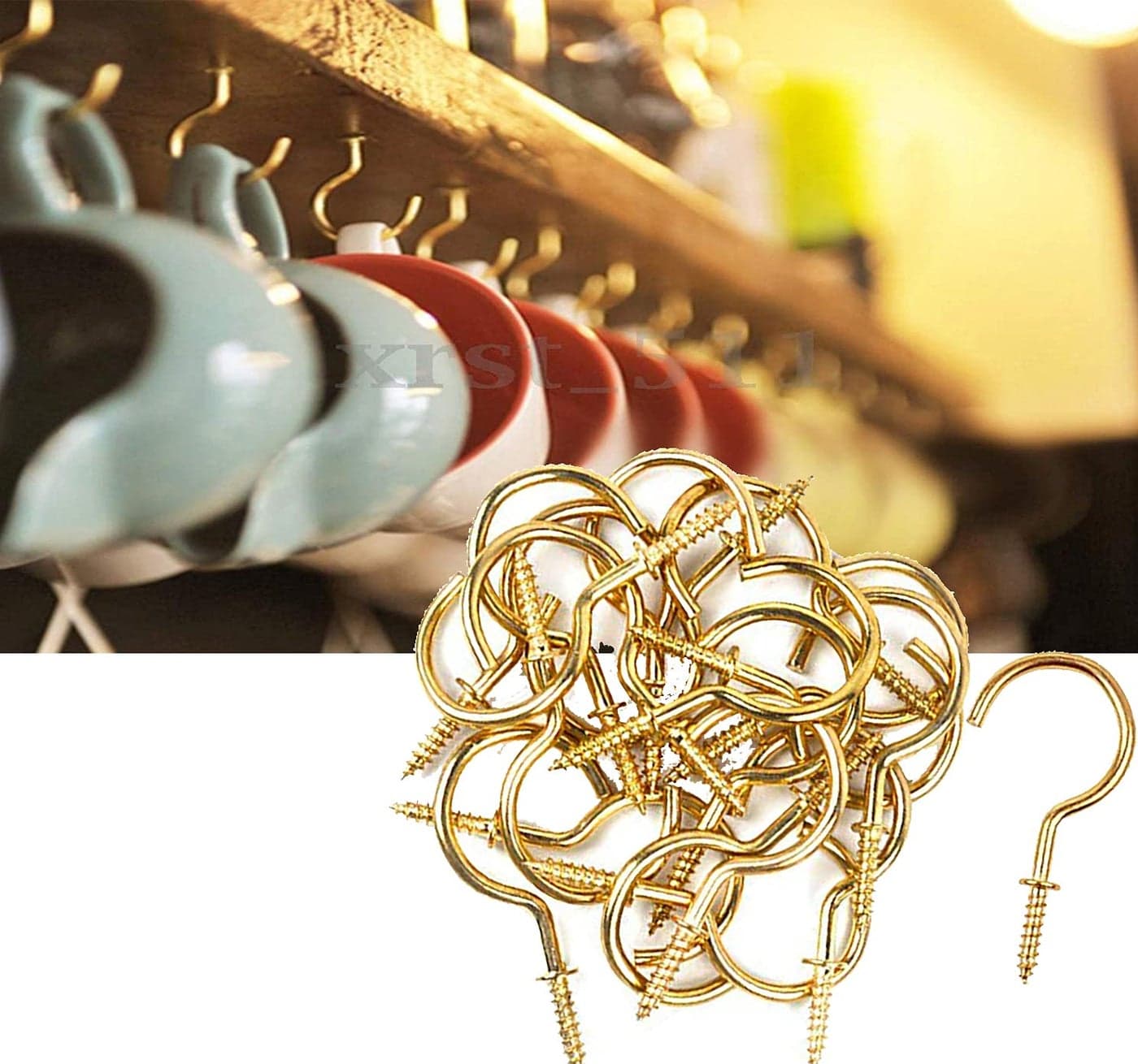DIY Crafts 10 Pcs, 2" inch Small, 1" inch - 4" inch Sheep Eye Hook Plating Light Hooks Metal Shet (10 Pcs, 2" inch Small)