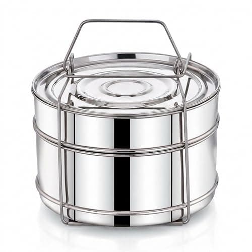 Expresso Stainless Steel Cooker Separator Set for Prestige Outer Lid Pressure Cooker | 5 Litre Capacity | Multi Cooking Containers