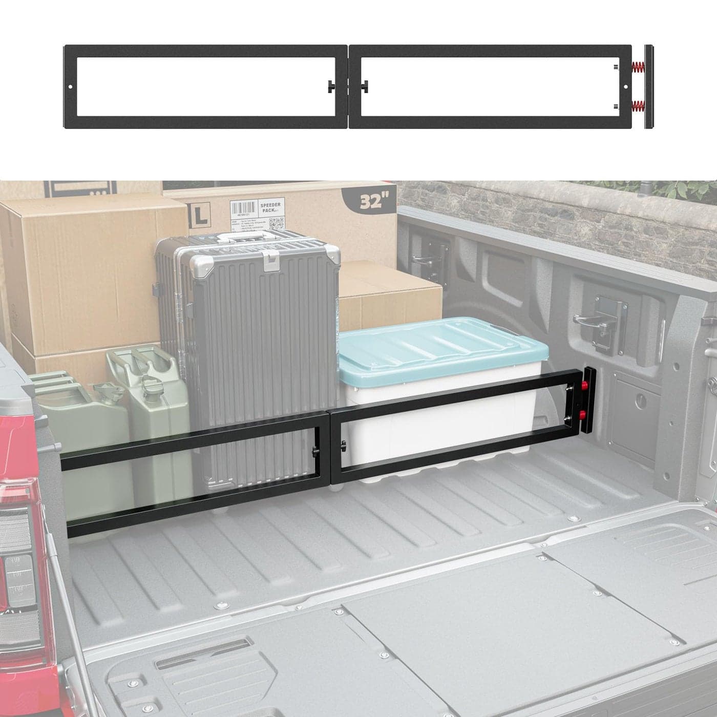 SZYANG Truck Bed Divider Compatible with 20242025 Ford F150 Truck Bed Organizer Cargo Manager Molle Panel Replacement for 20242025 Ford F150 Accessories