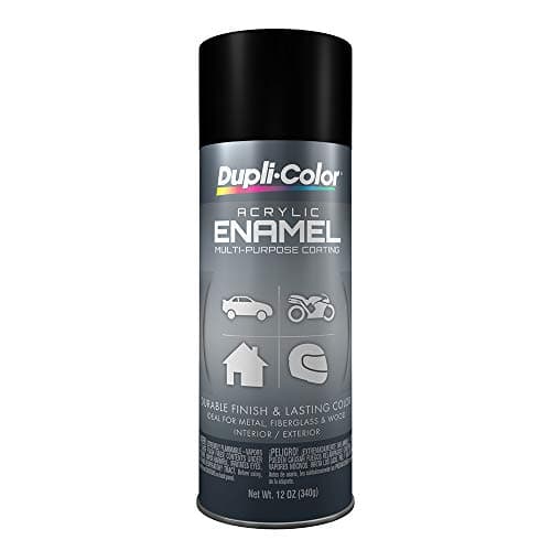 DupliColor DA1605 MultiPurpose Acrylic Enamel Spray Paint Flat Black 12 oz Aerosol Can